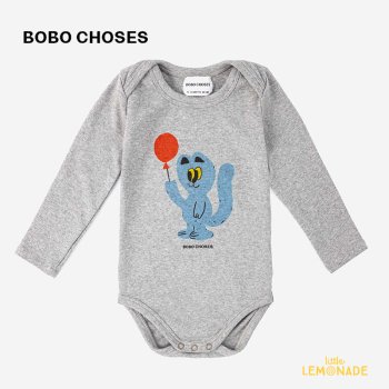 【BOBO CHOSES】 PARTY CAT LONG SLEEVES BODY 【6-12か月】 (222FB001)  FUN COLLECTION  YKZ 22AW ラストワン SALE