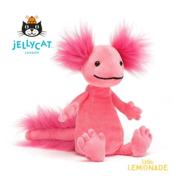 【Jellycat ジェリーキャット】  Alice Axolotl  Sサイズ  アリス・アホロートル ウーパールーパー ホットピンク ぬいぐるみ  (AL6AX) 【正規品】