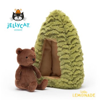 【Jellycat ジェリーキャット】  Forest Fauna Bear フォレスト ファウナ ベア ぬいぐるみ くま グリーンの隠れ家   (FORF2B) 【正規品】