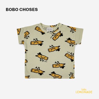 【BOBO CHOSES】 Mr Birdie all over T-shirt 【12か月/18か月/24か月】 (123AB008) SS23  アパレル YKZ