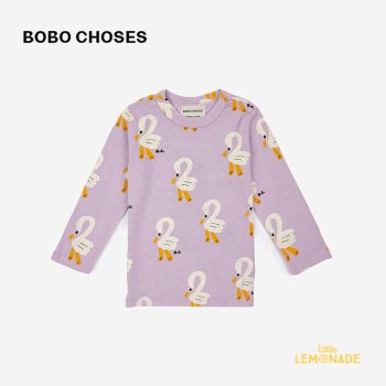 <img class='new_mark_img1' src='https://img.shop-pro.jp/img/new/icons1.gif' style='border:none;display:inline;margin:0px;padding:0px;width:auto;' />【BOBO CHOSES】 Pelican all over long sleeve T-shirt【12か月/18か月/24か月】 (123AB014) SS23  アパレル YKZ