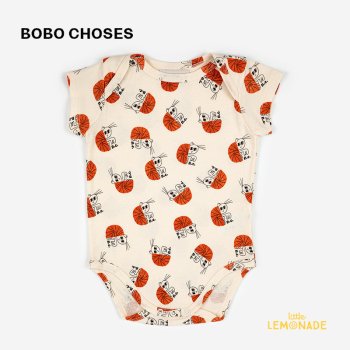 【BOBO CHOSES】 Hermit Crab all over short sleeve body【76cm/9か月 ・ 80cm/12か月】 (123AB016) SS23 YKZ SALE
