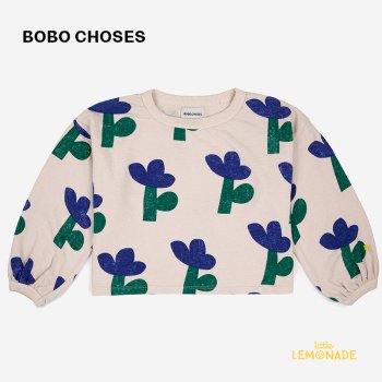 【BOBO CHOSES】 Sea Flower all over cropped sweatshirt【2-3歳】 (123AC034)  SS23  アパレル YKZ SALE ラストワン