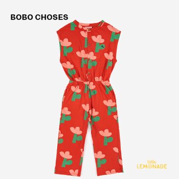 BOBO CHOSES Sea Flower all over overall122cm / 4-5С (123AC117)  SS23  ѥ YKZ 24SALE 饹ȥ