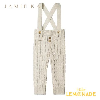 【Jamie Kay】 Finn Suspender Pant  【6-12か月/1歳/2歳】 Cove Marle  ニット サロペット パンツ ジェイミーケイ 23Jan
