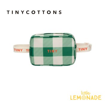 【tinycottons】 CHECK FANNY BAG light pine green  タイニーコットンズ  ウェストポーチ かばん バッグ キッズ チェック SS23-316 YKZ