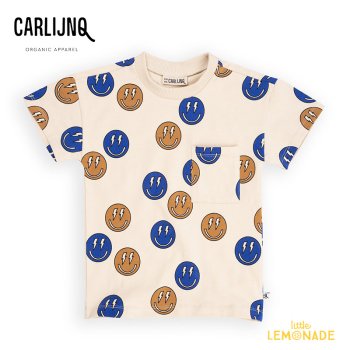 【CarlijnQ】 Smilies - crewneck t-shirt wt pocket 【86/92・98/104・110/116】 (SML051)   SS23  アパレル YKZ