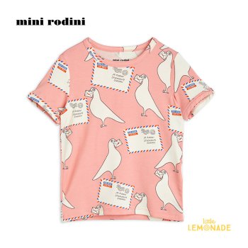<img class='new_mark_img1' src='https://img.shop-pro.jp/img/new/icons1.gif' style='border:none;display:inline;margin:0px;padding:0px;width:auto;' />【Mini Rodini】 Pigeons tencel aop ss tee Brown【80/86・92/98・104/110】 Tシャツ 鳥 アパレル YKZ SS23 (2322013616)