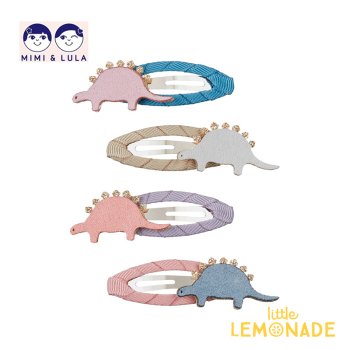 【Mimi＆Lula】 CUTE DINO CLIC CLACS - DOODLE 恐竜 ヘアクリップ パッチンどめ dinosaur 男の子 女の子 ユニセックス