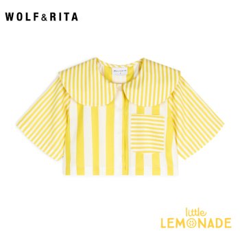 <img class='new_mark_img1' src='https://img.shop-pro.jp/img/new/icons1.gif' style='border:none;display:inline;margin:0px;padding:0px;width:auto;' />【WOLF&RITA】LEONILDE YELLOW STRIPES Blouse【2歳/4歳/6歳】 ブラウス イエロー ストライプ  SS23 YKZ WRSS23LEYST