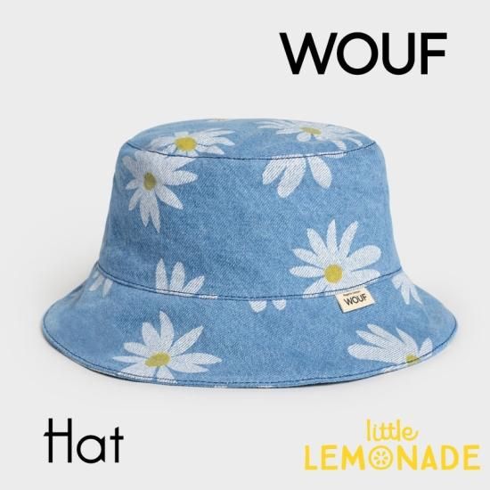 【WOUF】バケットハット Drew Hat 帽子 日よけ チューリップ帽 デニム生地 オーガニックコットン 100% 花 マーガレット デイジー  花柄 女性向けギフト レディース HD230020 あす楽 リトルレモネード