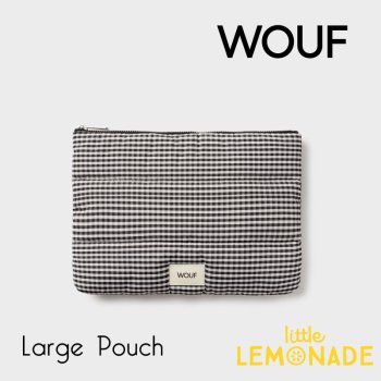 <img class='new_mark_img1' src='https://img.shop-pro.jp/img/new/icons1.gif' style='border:none;display:inline;margin:0px;padding:0px;width:auto;' />【WOUF】 ラージポーチ Chloe Pouch キルティング ギンガムチェック 小物入れ 小物ポーチ 100%リサイクル生地 MLQ230025 