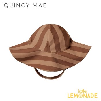【Quincy Mae】 SUN HAT | RETRO STRIPE 【6-12か月/12-24か月】 サンハット 水着用帽子 水遊び 帽子 QM133ENST SS23 YKZ 