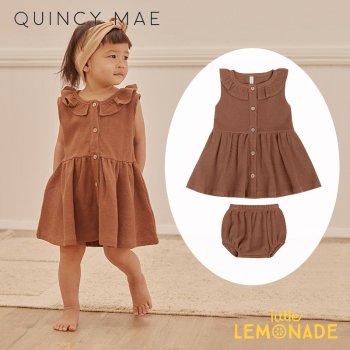 【Quincy Mae】 WAFFLE COLLAR TANK DRESS 【2-3歳】SIENNA QM287ENNA SS23 YKZ  ラストワン SALE