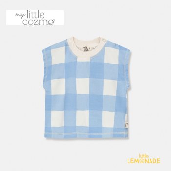 MY LITTLE COZMO Fleece gingham baby T-shirt12/80cm(LEE215)  T  󥬥 YKZ SS23 饹ȥ 24SALE