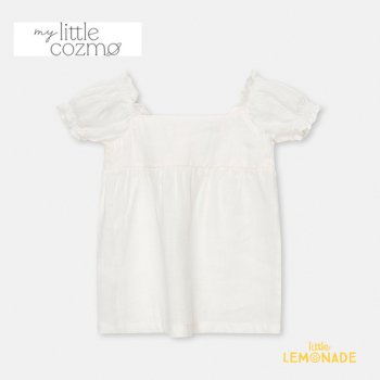 【MY LITTLE COZMO】 Linen baby dress【12か月/80cm・24か月/90cm】(RAQUEL204)  ワンピース 花柄 グリーン YKZ SS23