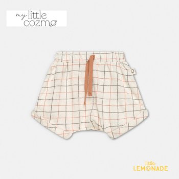 <img class='new_mark_img1' src='https://img.shop-pro.jp/img/new/icons1.gif' style='border:none;display:inline;margin:0px;padding:0px;width:auto;' />【MY LITTLE COZMO】 Plaid crepe baby shorts【12か月/80cm・24か月/90cm】(MELVYN216)  ショートパンツ 細チェック YKZ SS23