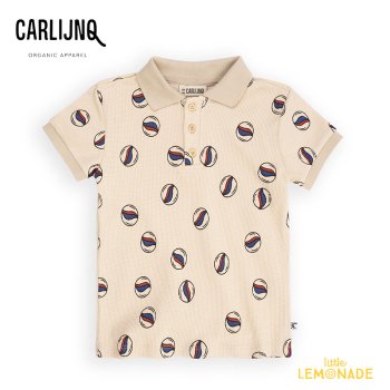 【CarlijnQ】 Marbles - polo t-shirt 【86/92・98/104・110/116】 半袖 ポロシャツ ビー玉  (MRB167)  SS23  アパレル YKZ