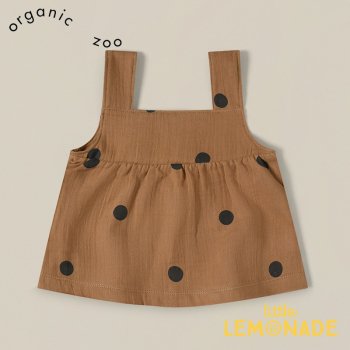 <img class='new_mark_img1' src='https://img.shop-pro.jp/img/new/icons1.gif' style='border:none;display:inline;margin:0px;padding:0px;width:auto;' />【Organic Zoo】 Gold Dots Dolce Top　【1-2歳/2-3歳/3-4歳】 ドット柄 ノースリーブ トップス モスリン生地 オーガニックズー SS23 12GDTOZ