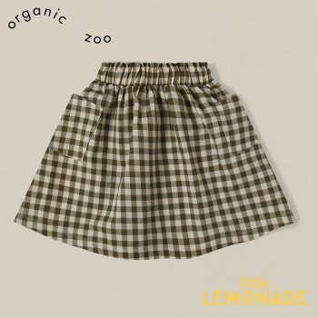 <img class='new_mark_img1' src='https://img.shop-pro.jp/img/new/icons1.gif' style='border:none;display:inline;margin:0px;padding:0px;width:auto;' />【Organic Zoo】 Olive Gingham Tutti Skirt  【1-2歳/2-3歳/3-4歳】 チェック柄 スカート オーガニックズー SS23 12SKGHOZ