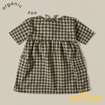 <img class='new_mark_img1' src='https://img.shop-pro.jp/img/new/icons1.gif' style='border:none;display:inline;margin:0px;padding:0px;width:auto;' />【Organic Zoo】 Olive Gingham Bella Dress 【1-2歳/2-3歳/3-4歳】 チェック柄 ワンピース オーガニックズー SS23 12GHDOZ