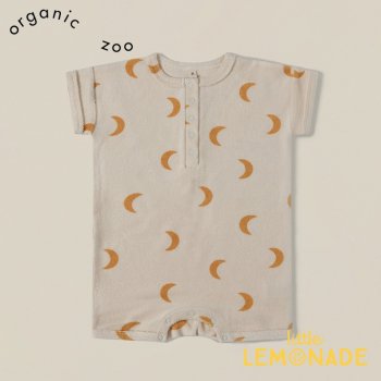 <img class='new_mark_img1' src='https://img.shop-pro.jp/img/new/icons1.gif' style='border:none;display:inline;margin:0px;padding:0px;width:auto;' />【Organic Zoo】 Honey Midnight Terry Beach Romper 【0-6か月 - 2-3歳】 月柄 ロンパース オーガニックズー SS23 12BRWOZ