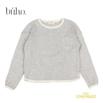 【BUHO】 COTTON TERRY CLOTH | GREY 【2歳・3歳・4歳】（7833)  長袖 テリー スウェット  グレー YKZ SS23