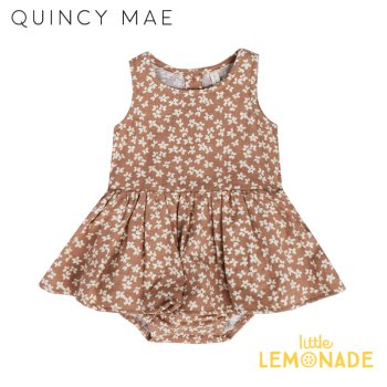 <img class='new_mark_img1' src='https://img.shop-pro.jp/img/new/icons1.gif' style='border:none;display:inline;margin:0px;padding:0px;width:auto;' />【Quincy Mae】 SKIRTED TANK ROMPER | SUMMER BLOOM 【6-12か月/12-18か月】 QM080HENB SS23 ロンパース  YKZ 