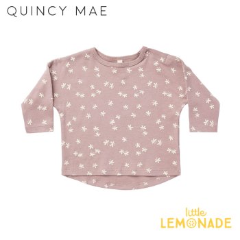 <img class='new_mark_img1' src='https://img.shop-pro.jp/img/new/icons1.gif' style='border:none;display:inline;margin:0px;padding:0px;width:auto;' />【Quincy Mae】 LONG SLEEVE TEE 【12-18か月/18-24か月】 BUTTERFLIES QM005LILA SS23 トップス ロンT YKZ 