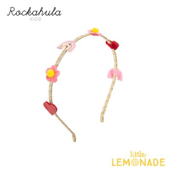 【Rockahula Kids】 Hippy Rainbow Headband-MULTI / ハート 花 虹  カチューシャ ヘッドバンド ヘアアクセサリー  (H1954M)