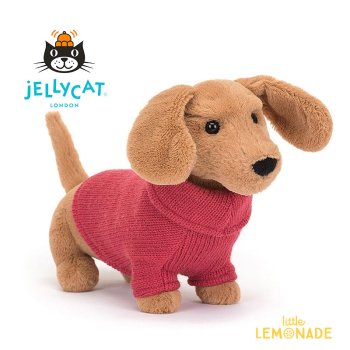 【Jellycat ジェリーキャット】  Sweater Sausage Dog  |  Pink セーター ソーセージドッグ ピンク ぬいぐるみ  (S3SDP)  ダックスフンド  【正規品】