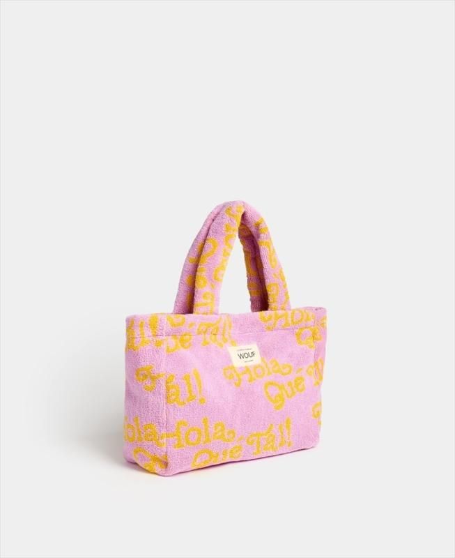 WOUF】 ハンドバッグ Hola Mini Handbag パイル地 ラベンダー