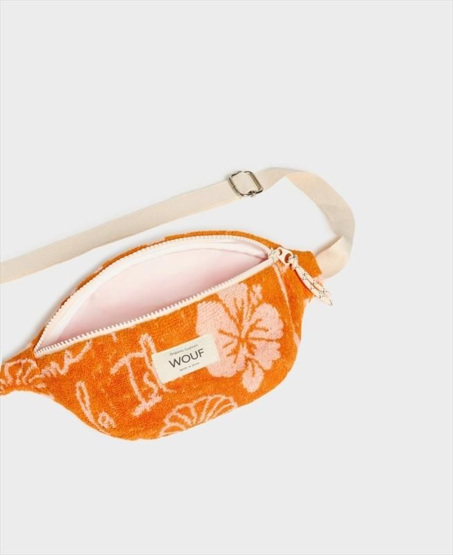 大人気の WOUF】 オレンジ パイル地 Bag Waist Ibiza ウェストポーチ バッグ