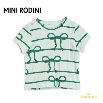 <img class='new_mark_img1' src='https://img.shop-pro.jp/img/new/icons1.gif' style='border:none;display:inline;margin:0px;padding:0px;width:auto;' />【Mini Rodini】 Rope aop ss tee 【80/86・92/98・104/110】 半袖 Tシャツ リボン柄 アパレル YKZ AW23pre (23620118)