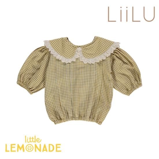 新品】liilu* リール ワンピース 6-8Y、つけ襟