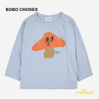 【BOBO CHOSES】Mr. Mushroom long sleeve T-shirt  【4-5歳】 (223AC015)  Tシャツ きのこ  AW23   YKZ ラストワン SALE