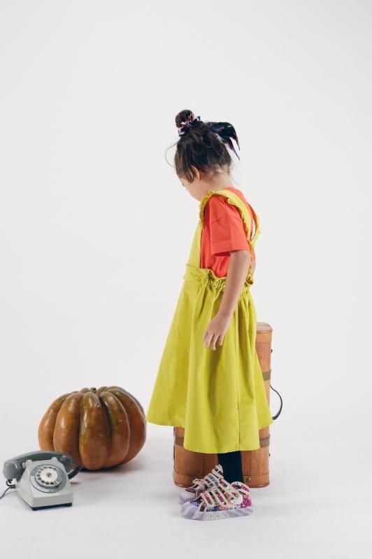 WOLF&RITA】 CARMEN VELVET LIME Dress 【2歳, 4歳,6歳