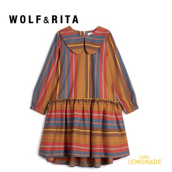 <img class='new_mark_img1' src='https://img.shop-pro.jp/img/new/icons1.gif' style='border:none;display:inline;margin:0px;padding:0px;width:auto;' />【WOLF&RITA】 DOROTEI A VINTAGE STRIPES Dress 【2歳, 4歳,6歳】 ヴィンテージ ストライプ ワンピース AW23 YKZ WRAW2 3DOVST