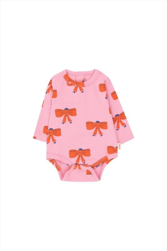 tinycottons】 TINY BOW BODY PINK 【70cm/6か月・80cm/12か月