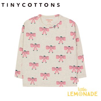 【tinycottons】 TINY BOW TEE  【2歳/3歳】 ロンT 長袖Tシャツ トップス キッズ AW23-011 YKZ