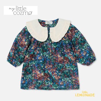 <img class='new_mark_img1' src='https://img.shop-pro.jp/img/new/icons1.gif' style='border:none;display:inline;margin:0px;padding:0px;width:auto;' />【MY LITTLE COZMO】 Floral paint baby dress  【12か月・18か月・24か月】(MONA240) フラワーペイント ガーゼ ワンピース YKZ AW23