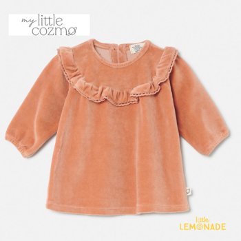 MY LITTLE COZMO Velour baby dress  |  Pink 1224(CASSIA253)  㥶 ٥ ԡ YKZ AW23 SALE