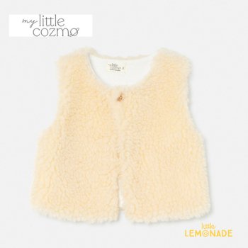 <img class='new_mark_img1' src='https://img.shop-pro.jp/img/new/icons1.gif' style='border:none;display:inline;margin:0px;padding:0px;width:auto;' />【MY LITTLE COZMO】 Faux shearling baby vest 【12か月・18か月・24か月】(VIOLET231)  フェイクムートン ベビー ベスト YKZ AW23