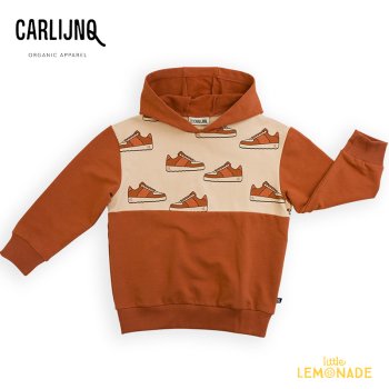 【CarlijnQ】 Sneakers - hoodie sweater【86/92・98/104・110/116】  (SNK180)  スニーカー柄 フーディー AW23  YKZ SALE