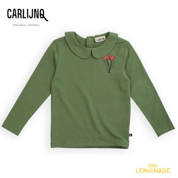 <img class='new_mark_img1' src='https://img.shop-pro.jp/img/new/icons1.gif' style='border:none;display:inline;margin:0px;padding:0px;width:auto;' />【CarlijnQ】 Tulips - collar longsleeve with print 【86/92 - 110/116】  (TLP164)  襟付きカットソー AW23 アパレル YKZ