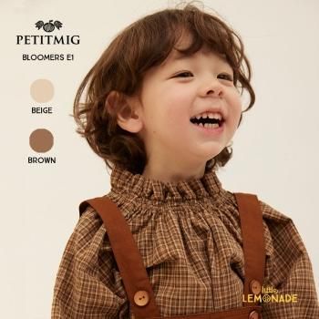 PETITMIG blouse E3  | brown / beige 3-4Сbrown ֥饦 ץߥ ѥ AW23 AW24SALEm