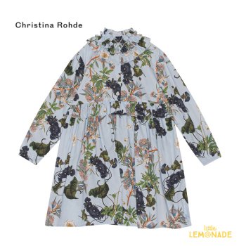 【CHRISTINA rohde】 Dress No. 136 Col. 17 ワンピース ライトブルー地 花柄  【3歳/4歳】  442110071  AW23 YKZ