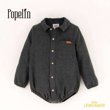 Popelin Mod.6.5 Dark grey shirt romper suit 9-12/12-18 ĥѡ ̵ 졼  YKZ AW23 SALE