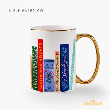 【Rifle Paper】 ブックシェルフ・マグカップ Porcelain Mug BOOK CLUB （MUG004）コップ マグ 食器