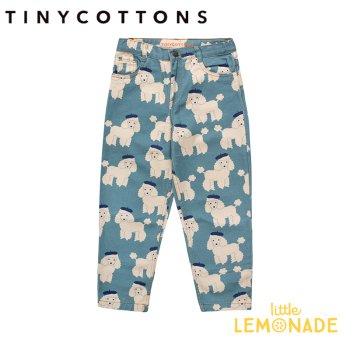 <img class='new_mark_img1' src='https://img.shop-pro.jp/img/new/icons1.gif' style='border:none;display:inline;margin:0px;padding:0px;width:auto;' />【tinycottons】 TINY POODLE BAGGY JEANS 【2歳/3歳/4歳】 デニム パンツ ズボン ボトムス キッズ プードル タイニーコットンズ AW23-201 YKZ